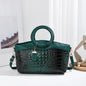 Fashion women's bag new crocodile pattern stylish handbag large capacity leisure mom single shoulder crossbody bag
