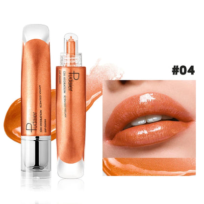 Lip Plumping Shimmer Mirror Water Lip Gloss Glitter Waterproof Moisturizing