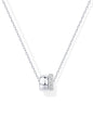 Women Luxury 14K Gold Plated Cubic Zirconia Rondelle Pendant Necklace Lady Girls Two-Toned Dainty  Trendy Necklaces