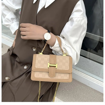 Women's Shoulder Bag Chain Crossbody Bag Fashion Women's Bag Personalized Retro Portable Small Square Bag