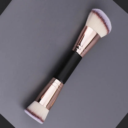 Double Ended Makeup Brush for Cosmetic Loose Powder Brush Concealer Blush Brush Soft Bristles Professional Makeup Beauty Tool