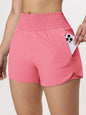 Women Side Zippered Pocket With Inner Lining Shorts Quick Drying Running Fitness Yoga Leisure Sport Shorts