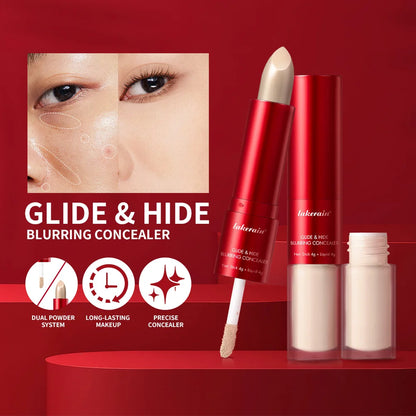 GlideHide Blurring Concealer | Dual Formula Liquid & Balm | Creamy Texture, Dark Circle & Wrinkle Coverage, Long-Lasting