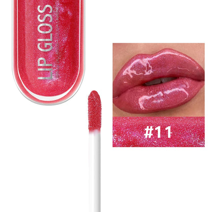 Glitter Lip Gloss Long Lasting Diamond Pearlescent Metallic Liquid Lipstick Moisturizing Lip Glaze Cosmetics