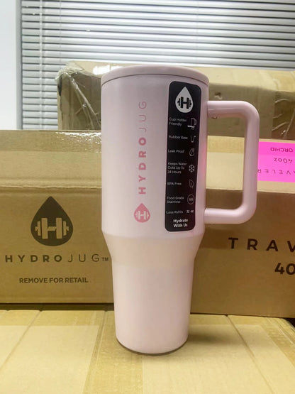 HydroJug Tumbler Traveler Cup Stainless Steel Coffee Mug Insulated Thermos Portable Vacuum Travel Tumbler with Handle Lid Straw