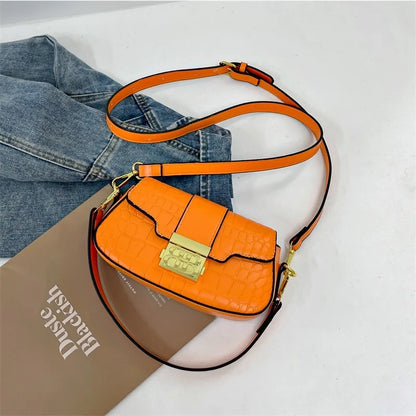 Designer Women's Leather Messenger Bag Elegant Crossbody Shoulder Handbag Luxury Ladies Tote Purse