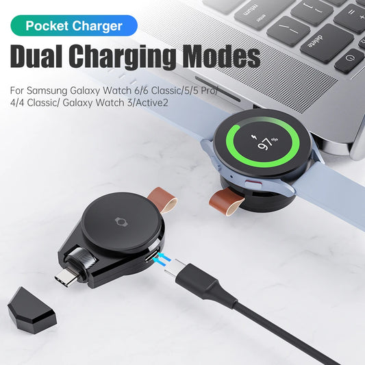 Wireless Magnetic Charging Dock Portable USB C Watch Charger Cable Wireless Smart Watch Accessories for Samsung Galaxy Watch 7