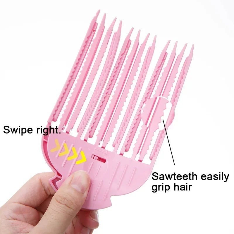 Magic Heatless Hair Care Roots Natural Fluffy Hair Clip with Pointed Tail Comb No Heat Hair Curler Hair Styling Fluffiness Tool