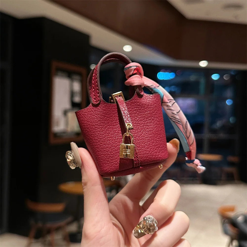 New Mini House Small Bag Handheld Portable Hand Rope Bluetooth Earphone Bag Zero Wallet Multi functional Small Bag