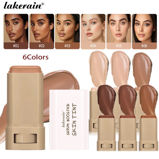 Stick Foundation Balm Serum Boosted Skin Tint Foundation Stick Smooth Plumper Hight Coverage Travel Bronze Foundation Stick