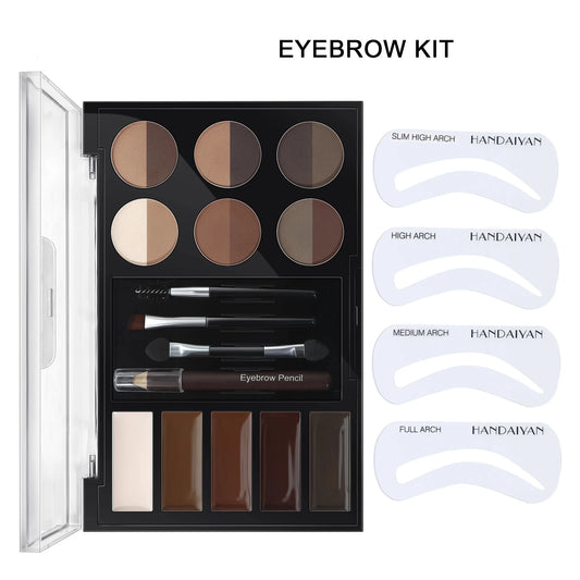 3-in-1 Eyebrow Pencil Powder Cream Kit High pigment Palette Long-lasting easy-to-color women Eyes Cosmetics