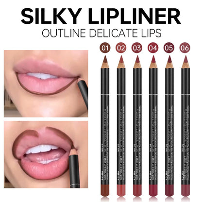 Matte Lip Liner, Long-Lasting, Smooth Application for Perfect Outline & Filling, Versatile Shades for All Skin Types