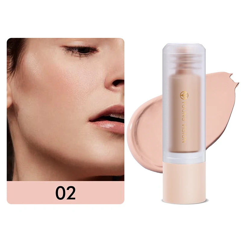 Bottom Press Liquid Foundation High Coverage Makeup Base Matte Oil Control Lasting Waterproof Concealer Korean Makeup BB Cream
