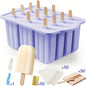 Popsicles Molds, 12 Pieces Silicone Popsicle Molds Easy-Release BPA-free Popsicle Maker Molds Ice Pop Molds Homemade Popsicle
