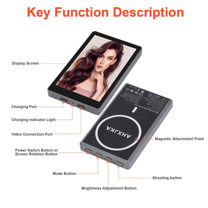 Smartphone  Rear Camera For Selfie Vlog Live Stream For Android Iphone Monitor Screen Video Recording Magnetic Selfie