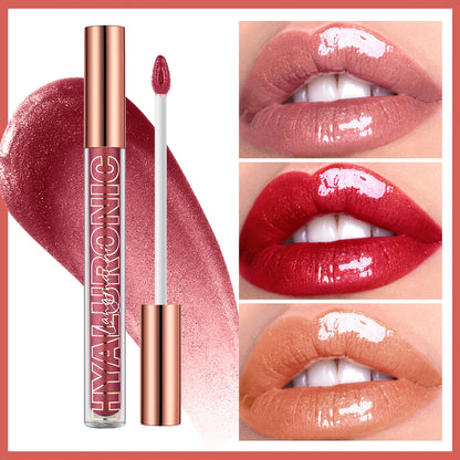 Hyaluronic Acid Lip Gloss, 8-Color Shimmering Lip Tint, Moisturizing Hydrating,Long-Lasting Shine Popular Best-Selling lip gloss