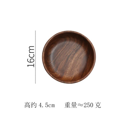 Solid wood bowl Walnut Boat Bowl Creative wooden salad bowl Fruit bowl Vintage storage home kitchen utensils