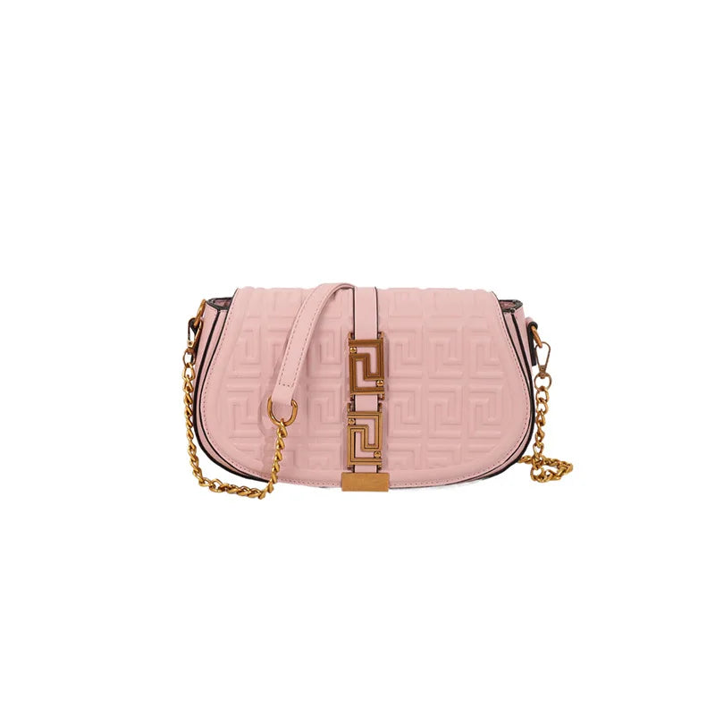 Leather Underarm Bag Women Gold-Tone Chain Crossbody Convertible Day-to-Evening Shoulder Purse Quiet Luxury Essential