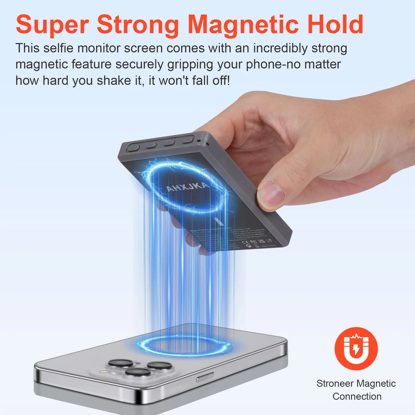 Smartphone  Rear Camera For Selfie Vlog Live Stream For Android Iphone Monitor Screen Video Recording Magnetic Selfie