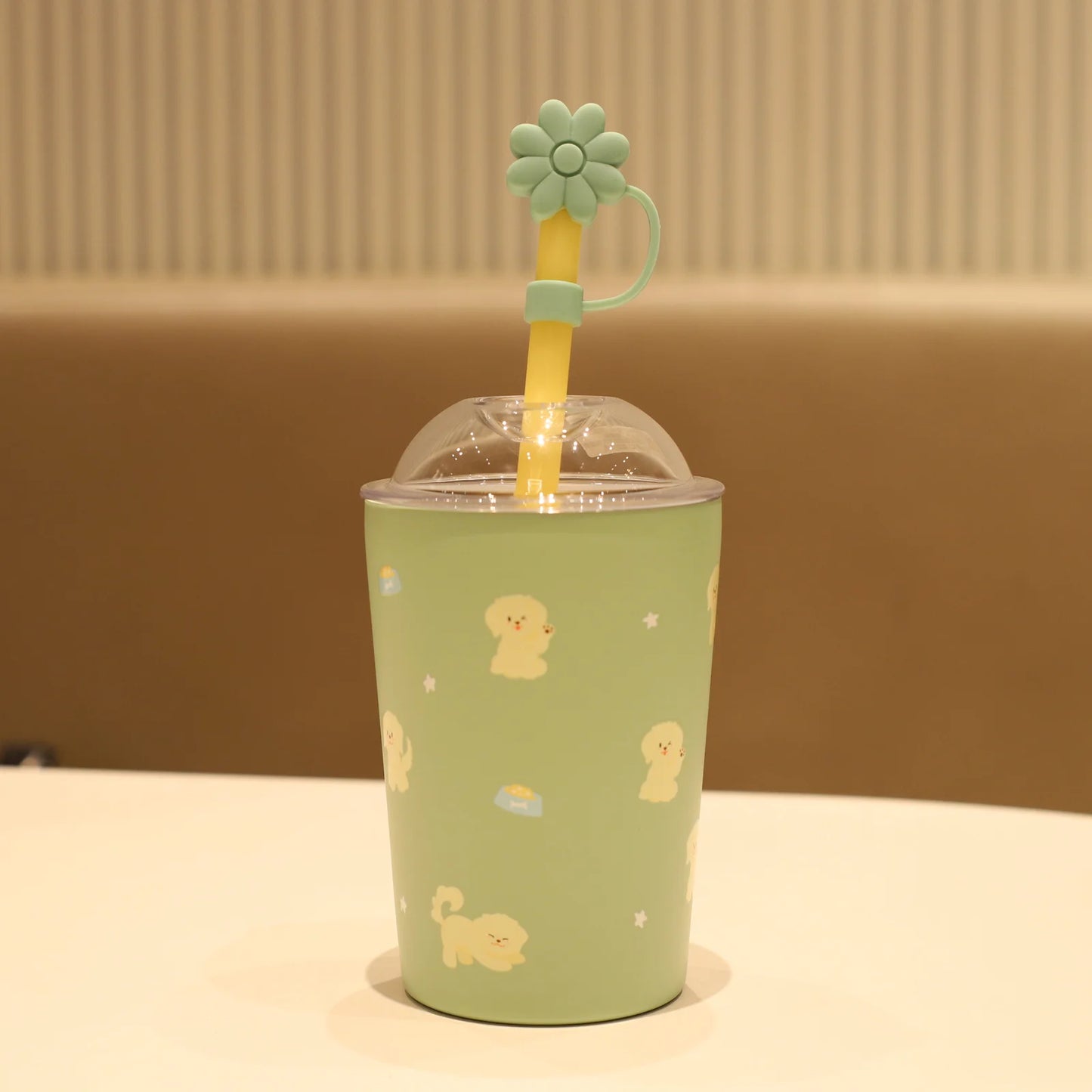 Flower Straw Covers Toppers for Stanley Cups 30&40 Oz Tumbler Accessories 4PCS Silicone Straw Caps 10mm 0.4in Straws