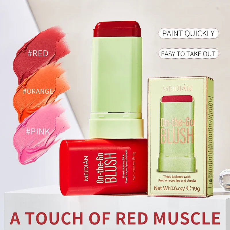 Cheek 3-in-1 Lip Tinted Moistured Blush Stick Silky Brighten Blush Cream Blusher Cosmetics Tubes Matte Contour Cosmetics New