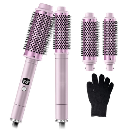 3 in 1 Curling Iron Set, Fast Heat Up Quick Heating Ceramic Hot Brush, Interchangeable Curling Wands for All Hair