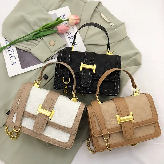 Women's Shoulder Bag Chain Crossbody Bag Fashion Women's Bag Personalized Retro Portable Small Square Bag