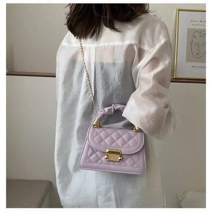 Women PU Leather Shoulder Bags Small Messenger Designer Female  Fashion Chain Rhomboid Crossbody Bag Ladies Mini Handbag
