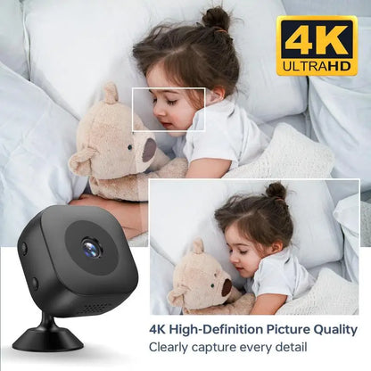 4K Mini Security Camera Full Color Night Vision High Definition WiFi Monitor Waterproof Motion Detect Surveillance