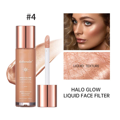 Halo Glow Liquid Filter – Liquid Highlighter & Bronzer for Face & Body