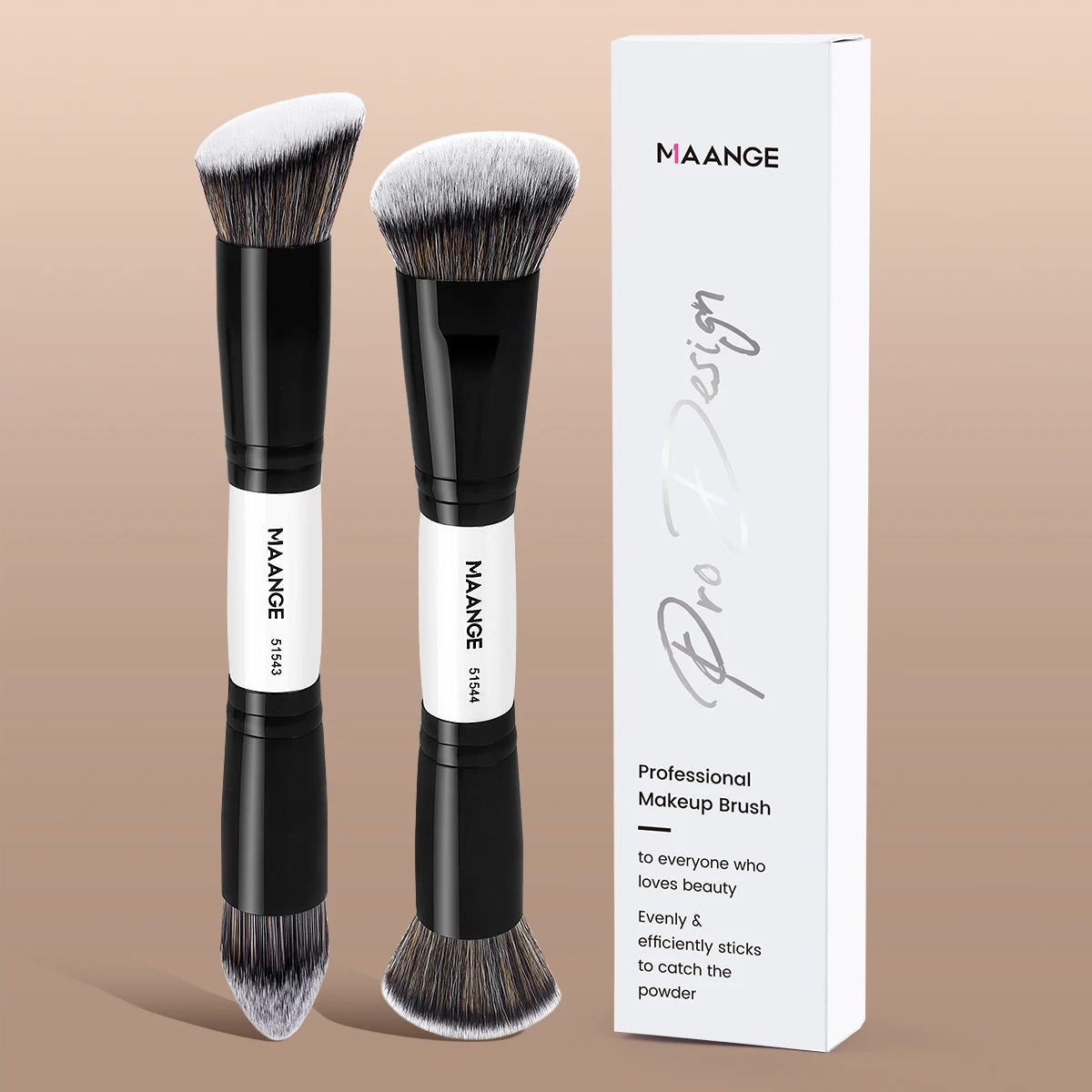 Makeup Brush Set Soft Hair Synthetic Kabuki Brushes Foundation Powder Blending Concealer Eyeshadow Double-ended Brushes