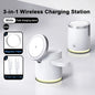 Qi2 Wireless Charger 3-in-1 Fast Charging Station Stand Folding Holder for iPhone16 15 14 ProMax Airpods Apple Watch