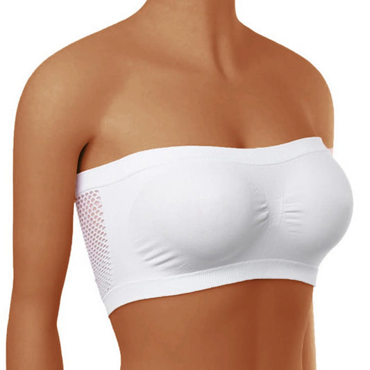 Ladies’ Stretch Strapless Bra Chest Wrap Bandeau Unlined Seamless Fashionable Breathless Soft Bra Suitable For One-Shoulder Tops