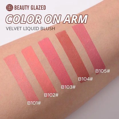 Glazed Velvet Matte Liquid Blush – Long-Lasting Natural Cheek Tint