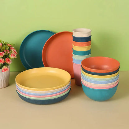 Eco-Friendly Wheat Straw Dinnerware Set