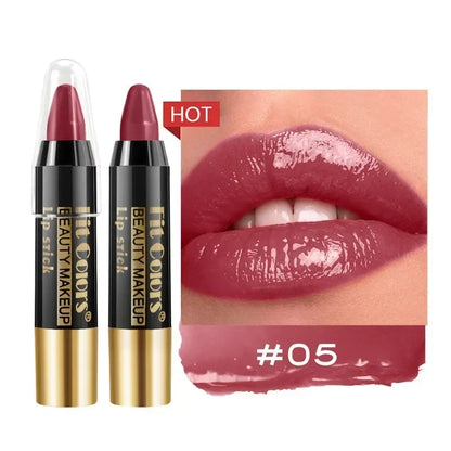 Easy Coloring Gloss Lipstick Lasting Nude Red Lipsticks Lip Crayon High Pigmented Waterproof Moisturizing Lip Stick Lips Makeup