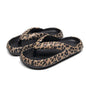 Summer Women Comfort Flip-Flop Leopard Soft Thick-Soled Cloud Slippers Travel Vacation Beach Shoes New Women Sandals