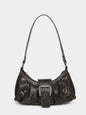 Y2K Punk Style Hobo Bag – Studs & Buckles Shoulder Bag for Women