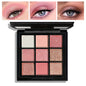 9-Grid Red Eyeshadow Palette Purple Glitter Pearlescent Matte Eye Shadow Shimmer Makeup Long Lasting Women Beauty Eye Cosmetics
