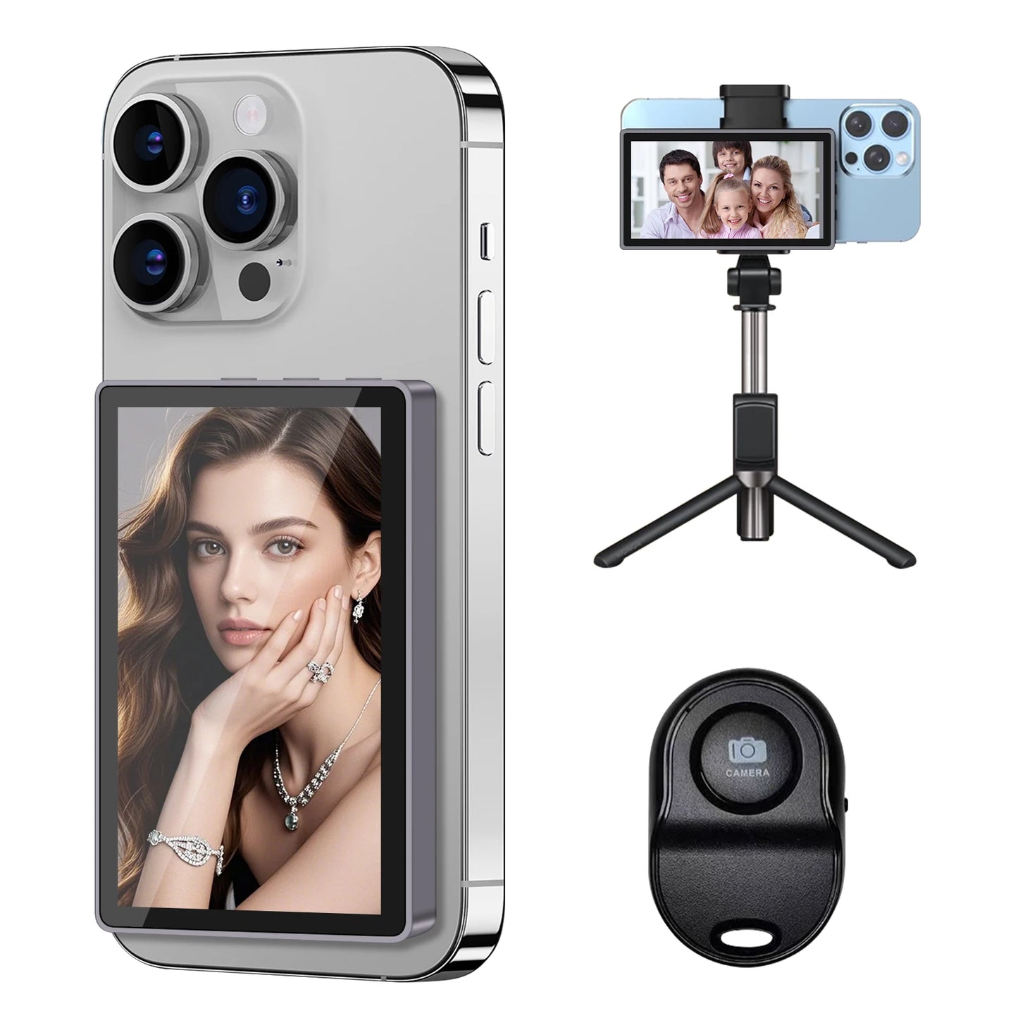 Smartphone  Rear Camera For Selfie Vlog Live Stream For Android Iphone Monitor Screen Video Recording Magnetic Selfie