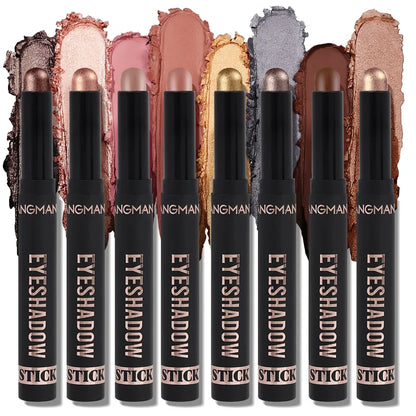 Matte Glitter Eyeshadow Stick Makeup Pearlescent Brighten Lying Silkworm Eyeliner Highlighter Lasting Eye Shadow Pencil Cosmetic