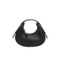 Textured Mini Half Moon Bag Chic Versatile Soft Leather Lipstick Handbags