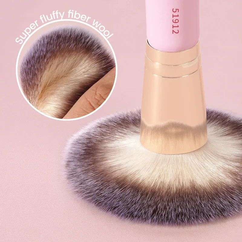 2PCS Foundation Makeup Brush Double-ended Flat/Angle Top Contour Brush for Beauty Blending Liquid Powder Concealer Cream