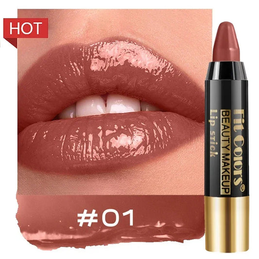 Easy Coloring Gloss Lipstick Lasting Nude Red Lipsticks Lip Crayon High Pigmented Waterproof Moisturizing Lip Stick Lips Makeup