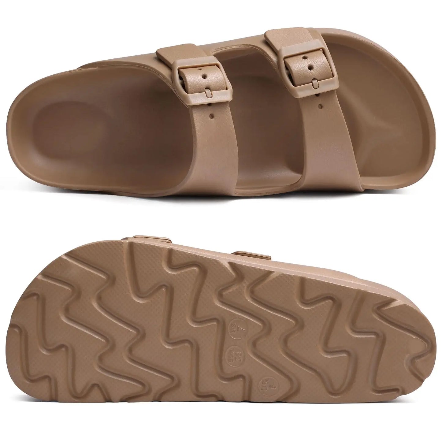 Fashion Thick Sole Slippers For Women Lightweight EVA Beach Shoes With Adjustable Buckle Summer New Orthopedic Slippers