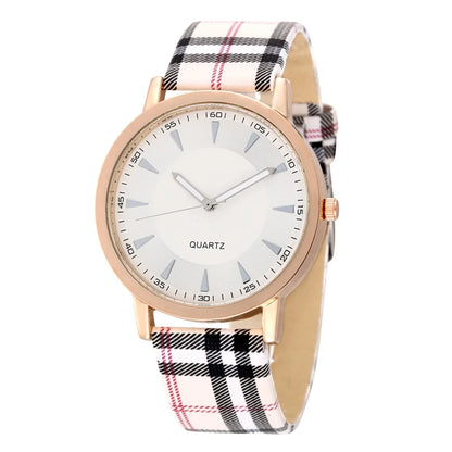 Fashion Casual Women's Quartz Watches Black White Dial Analog Ladies Wristwatch Leather Strap Simple Female Clock Gift for Women