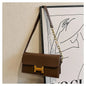 Women's Bag Fashion Senior Texture Crossbody Shoulder Bag Hundred Small Square Bag Brown Niche Light Luxury Women's Bag