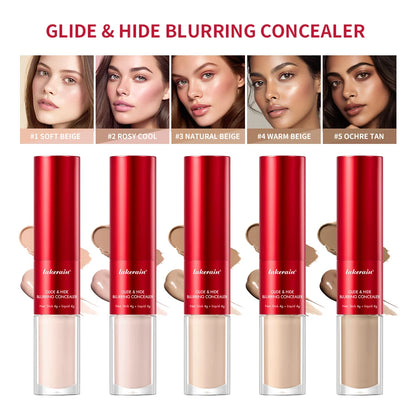 GlideHide Blurring Concealer | Dual Formula Liquid & Balm | Creamy Texture, Dark Circle & Wrinkle Coverage, Long-Lasting