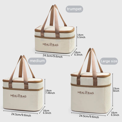 Portable lunch bag food insulated box Waterproof shoulder strap insulated box, hand-held lunch box bag, fresh aluminum DH