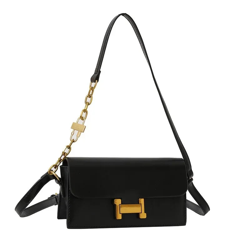 Women's Bag Fashion Senior Texture Crossbody Shoulder Bag Hundred Small Square Bag Brown Niche Light Luxury Women's Bag